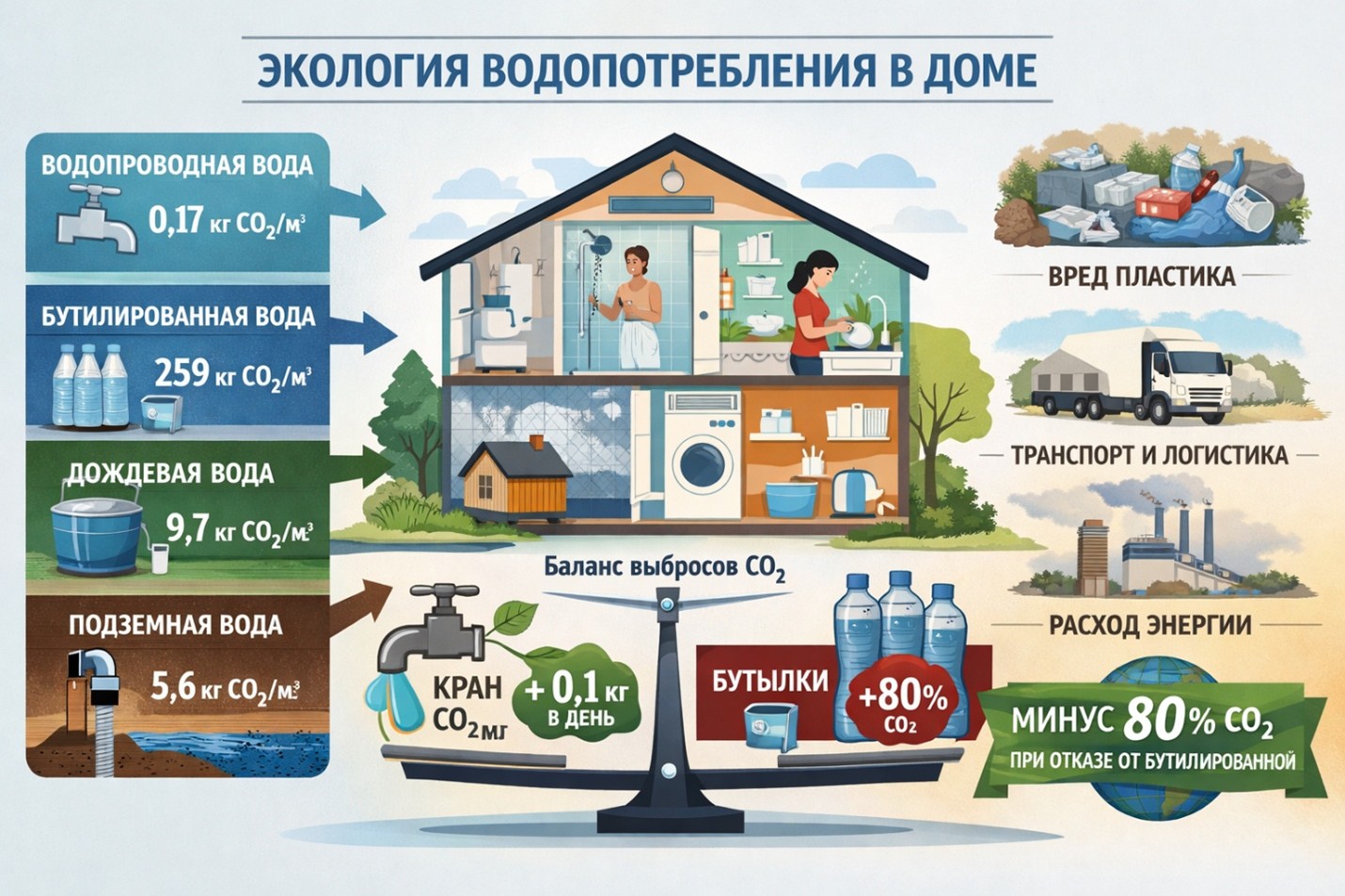 Роль водоподготовки в экологии современного домохозяйства